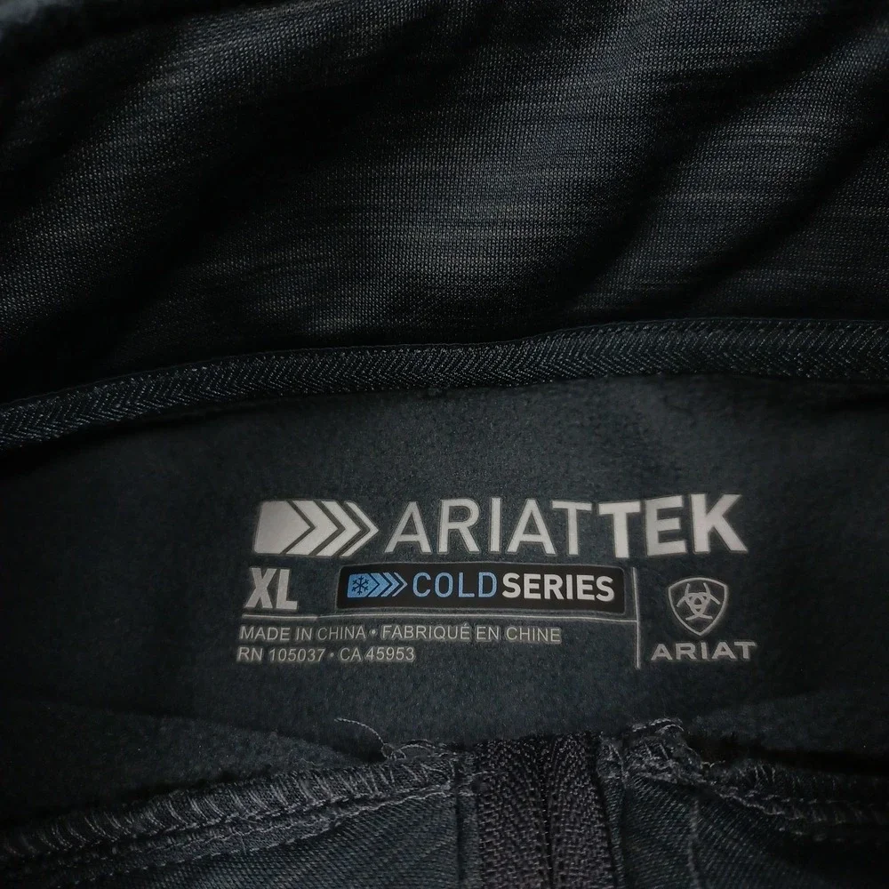 Ariat Sweater Mens XL Gray 1/4 Zip Tek Cold Series Workwear Casual Pullover